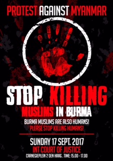 Protest against Myanmar